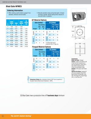 Quick-Fit® NFMES Manual Blast Gate